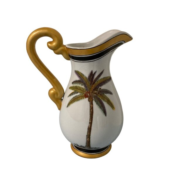 Vintage Raymond Waites Palm Tree Decorative Pitcher - Picture 2 of 9